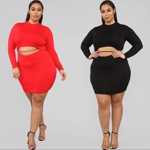 Fashion nova Issa a party red cut out dress